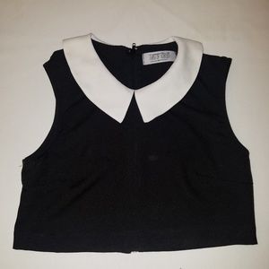 NWOT Crop Top with Contrast Collar
